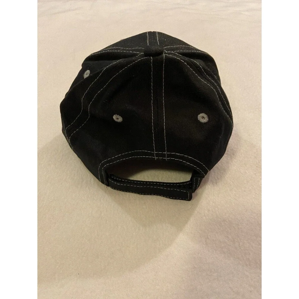 Shell Rotella Hat Men’s One Size Black Cap Cotton Metallic Coleen NEW